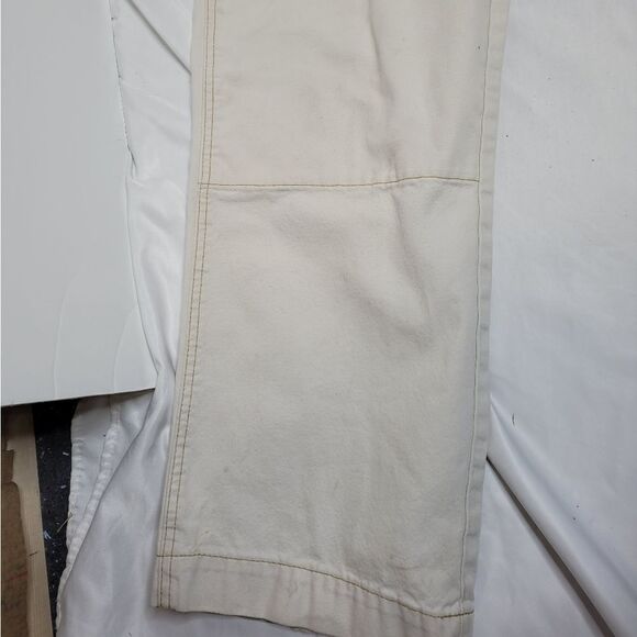 VINTAGE LL‎ Bean cream double knee straight leg gorp work pants 36x32 - Picture 6 of 11